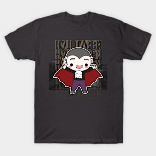 Cute Vampire Creepy House Halloween T-Shirt